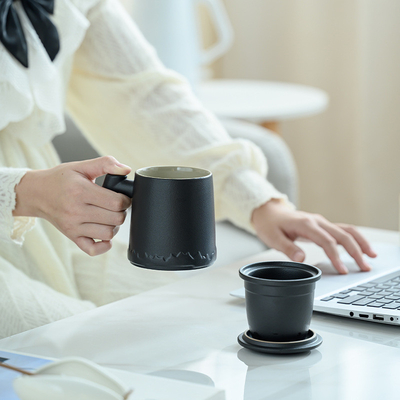 Boîte cadeau à couvercle en céramique pour les tasses de thé à brasser