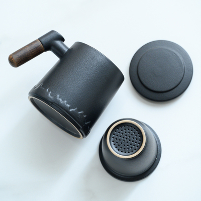 Boîte cadeau à couvercle en céramique pour les tasses de thé à brasser