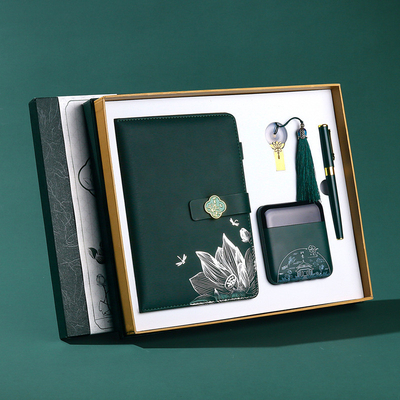 Ensemble cadeau d'affaires imprimé en couleur Bloc-notes Coupe isolante et stylo pour logo personnalisé