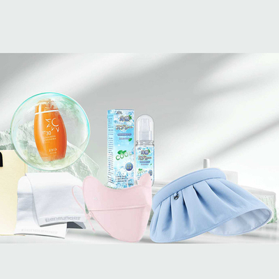 Ensemble de crème solaire d'été Avantages pour les employés Présentation de cadeau Sélection avec serviette de refroidissement