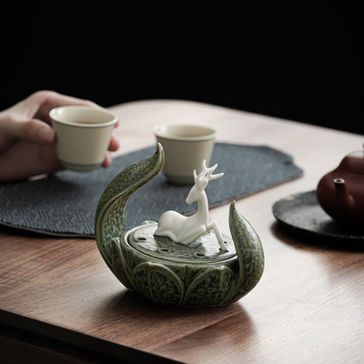 Arts et métiers décoratifs Ornements Zhaocai Xiaolu Plate Poêle à encens pour clubhouse
