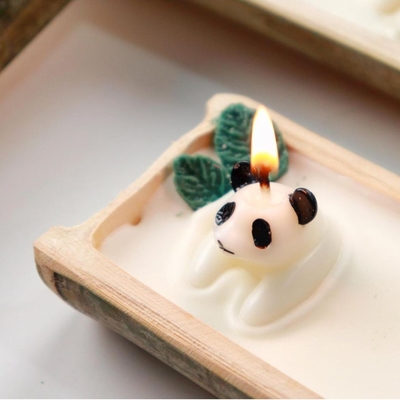 Une bougie de bambou personnalisée Bonne nuit Panda aromathérapie pour les clients des hôtels et des centres de villégiature