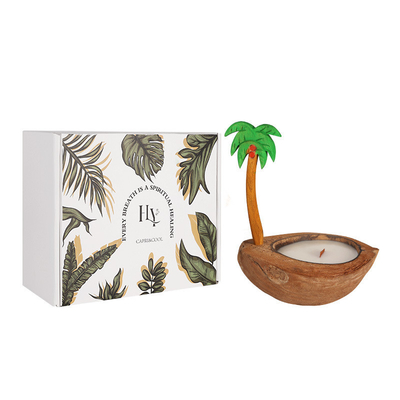 Logo du client Concasse de noix de coco bougie aromathérapie boîte cadeau parfum de l'île d'été
