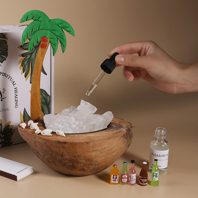 Logo du client Concasse de noix de coco bougie aromathérapie boîte cadeau parfum de l'île d'été