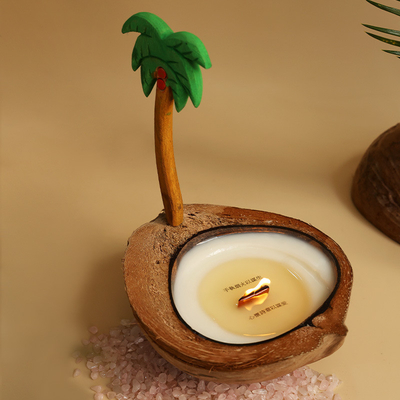 Logo du client Concasse de noix de coco bougie aromathérapie boîte cadeau parfum de l'île d'été