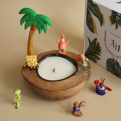 Logo du client Concasse de noix de coco bougie aromathérapie boîte cadeau parfum de l'île d'été