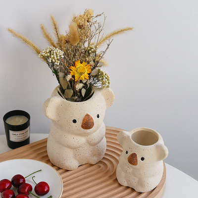 Journée du Père Créatif de style européen dessin animé d'animal céramique pot de fleurs décoration cadeau