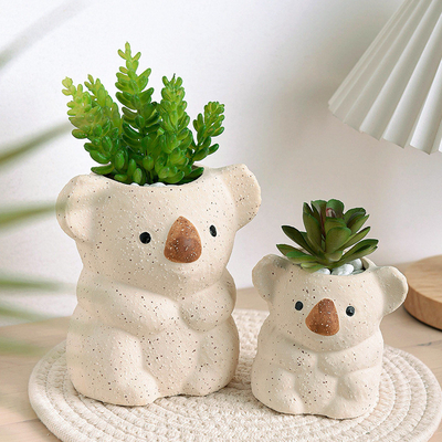 Journée du Père Créatif de style européen dessin animé d'animal céramique pot de fleurs décoration cadeau