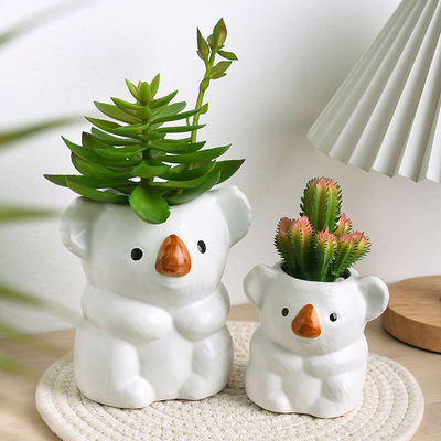 Journée du Père Créatif de style européen dessin animé d'animal céramique pot de fleurs décoration cadeau
