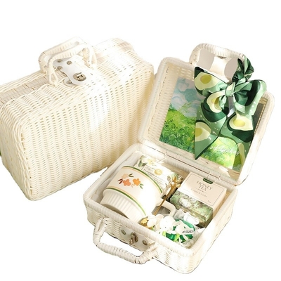 Cadeau personnalisé ensemble de cadeaux frais souvenirs en panier de rotin pour tous les jours