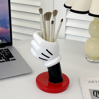 Design de logo unique Vase à main Mickey minimaliste moderne pour la décoration artistique de la maison créative