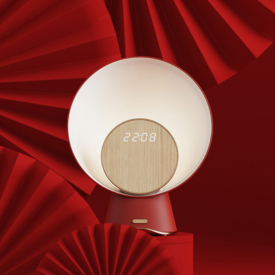 Hôtel et Resort Chinois Rouge Charge sans fil 15W haut-parleur Bluetooth avec lumière atmosphérique