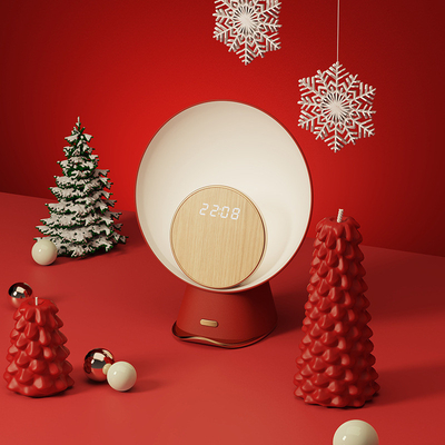 Hôtel et Resort Chinois Rouge Charge sans fil 15W haut-parleur Bluetooth avec lumière atmosphérique