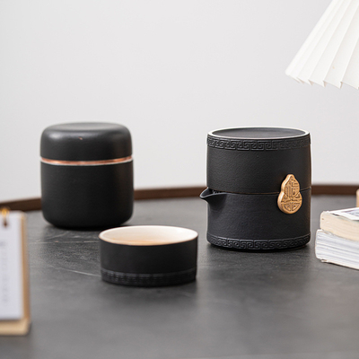 Coupe rapide de stockage Fu Lu collectable dans une boîte-cadeau en cuir portable pour cadeaux personnalisés