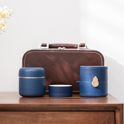 Coupe rapide de stockage Fu Lu collectable dans une boîte-cadeau en cuir portable pour cadeaux personnalisés