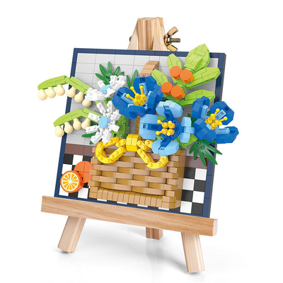 Des roses de Noël des tournesols et des lis des petits grains des blocs de construction pour l'impression 3D