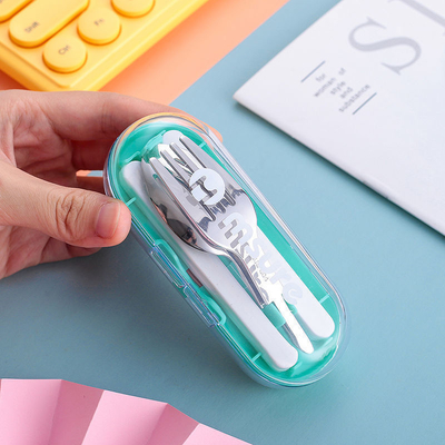 Ensemble de couverts en acier inoxydable détachable et portable pour les entreprises