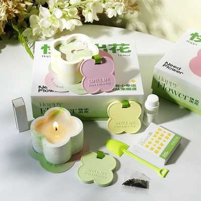 Happy Flower Art Aromathérapie Boîte cadeau avec sérigraphie d'impression cadeau de la journée de l'enseignant