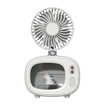 Cadeau d'été pour l'agriculture Humidificateur de télévision petit ventilateur Multifonctionnel et design mignon