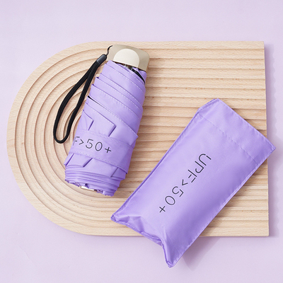 Cadeau d'activité pour les employés Petit parapluie de poche portable avec 50% de protection solaire