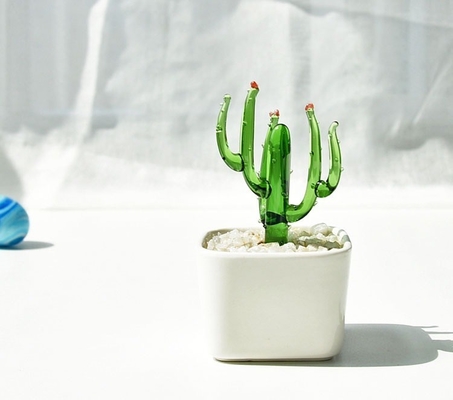 Promotion Décorer des cadeaux Ornements en verre pour les cactus succulents et les plantes en pot