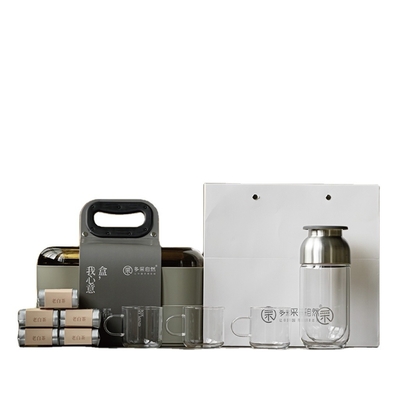 2016 Old White Tea 105g Thé en verre fait à la main 3 tasses Cadeau d'affaires sur mesure pour l'heure du thé
