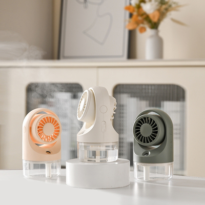 Appareil de bureau à refroidissement par eau USB mini ventilateur turbine pliable humidification d'air froid avec pulvérisation