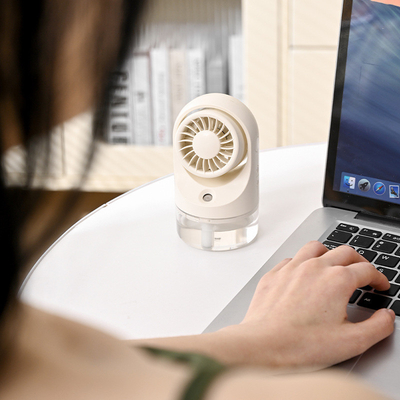 Appareil de bureau à refroidissement par eau USB mini ventilateur turbine pliable humidification d'air froid avec pulvérisation