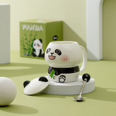 Utilisation Scénarios Offres d'affaires Cartoon mignon Panda Coupe en céramique pour les entreprises de tasses