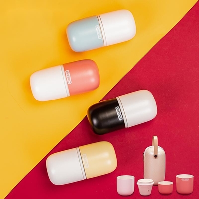 Capsule créative Coupe rapide Voyage Kung Fu Set de thé pour les graphiques 1 couleur Impression couleur