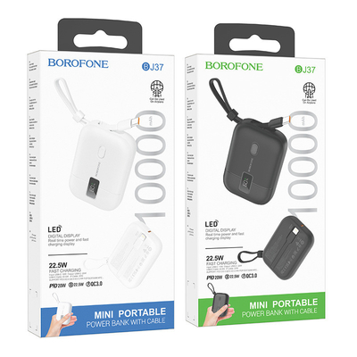 10000 mAh Power Bank entièrement compatible avec le câble et l'alimentation électrique mobile