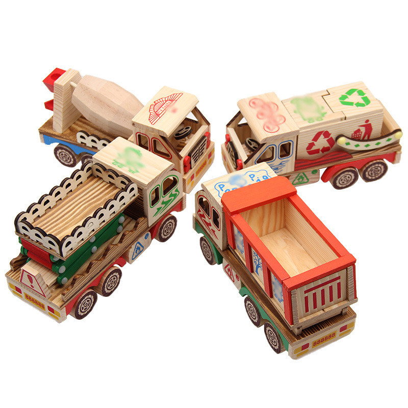 Modèle de voiture à nageoires en bois, idéal pour la décoration de la maison et l'occasion de Thanksgiving.