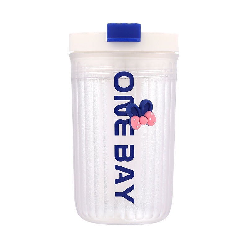 500 ml tasse à café portable à cloison de thé haute esthétique tasse en plastique pour produits de bureau