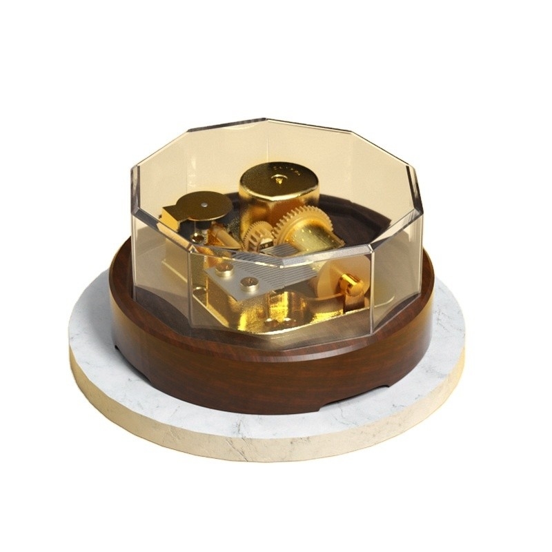 Cadeaux uniques &quot;Merci&quot; Graver une boîte transparente de pieuvre de noyer pour produits de bureau