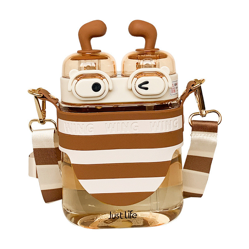 Idée cadeau pour les employés Cute Bee Plastic Straw Cup