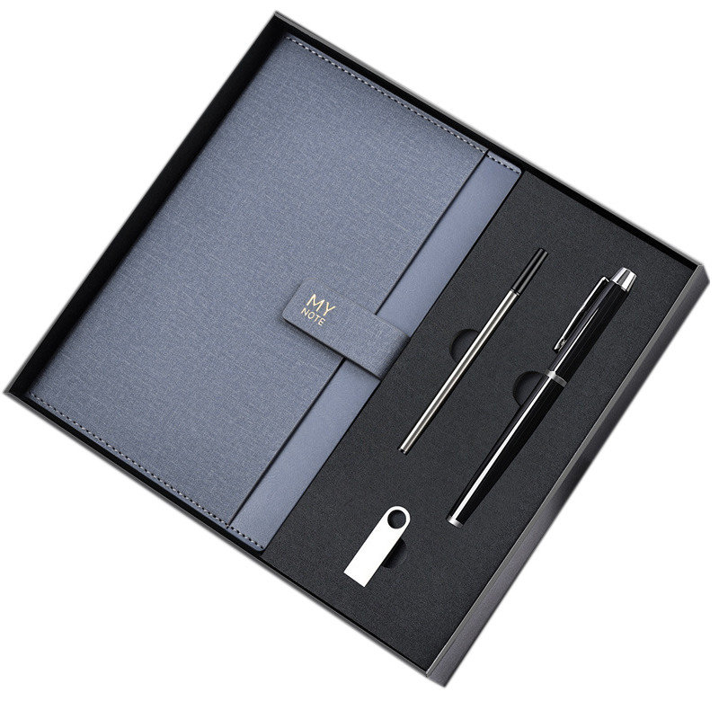 Produits de bureau Carnet d'affaires Boîte cadeau ensemble avec logo Logo du client Ensemble de quatre pièces