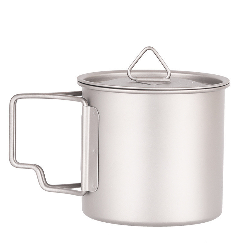 Coupe en titane portable imprimée sur écran de soie 350 ml pour le camping et les activités de plein air