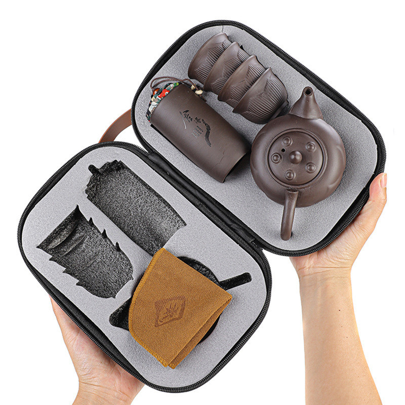 Coupe de thé de voyage parfaite pour les activités Portable Set de thé sable violet