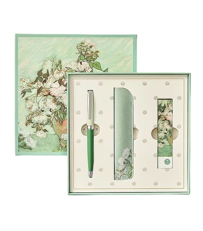 Logo personnalisé stylo blanc rose perle stylo de signature pour un bureau haut de gamme et neutre