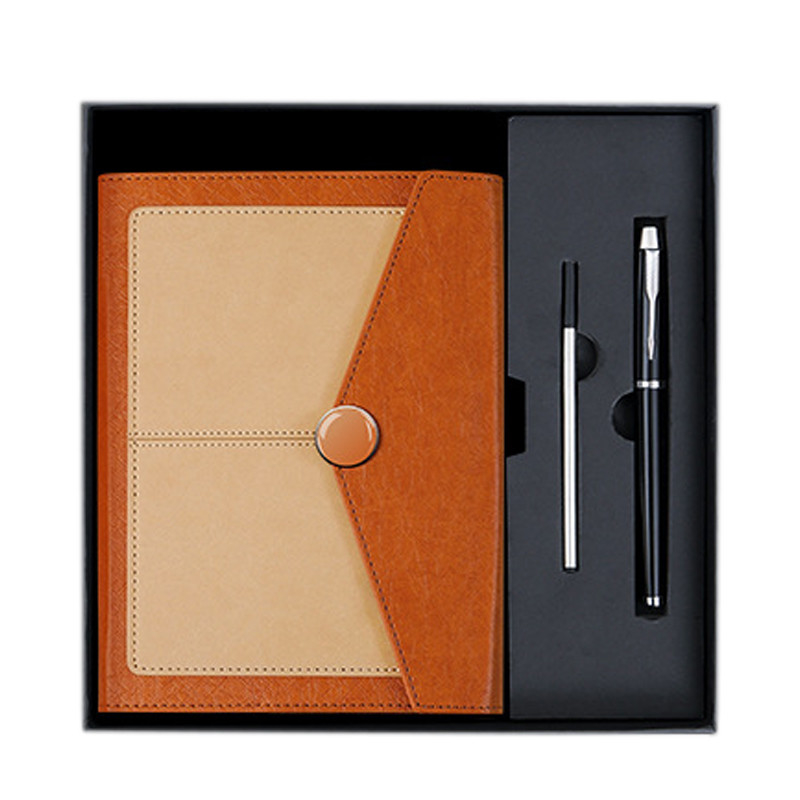 Logo du client Business A5 Notebook Boîte cadeau en trois pièces pour hôtel et resort