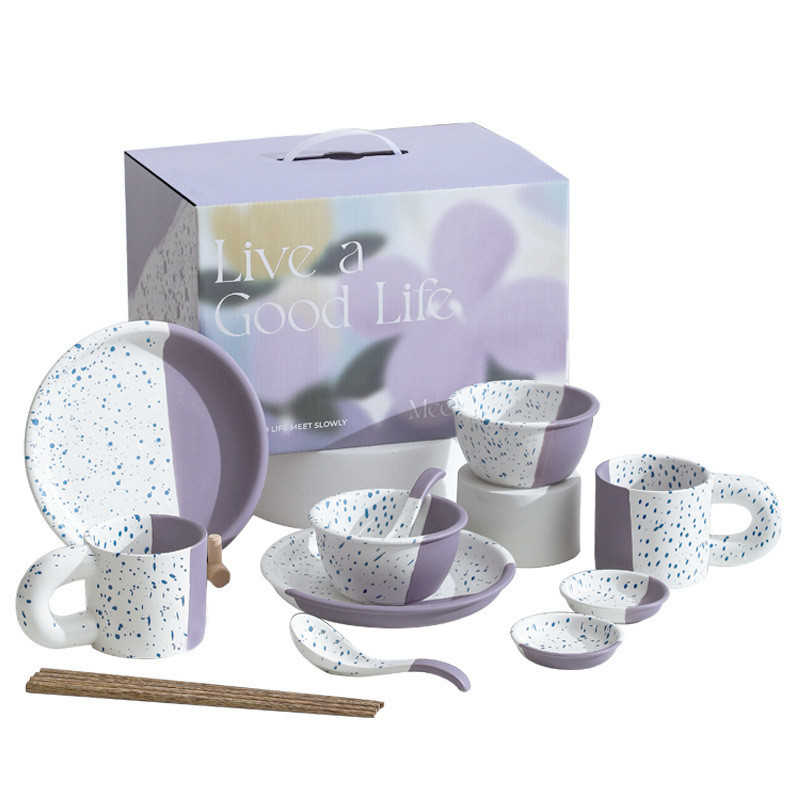 Produits de bureau Romantic Star River Ceramic Tableware Set cadeau pour une personne Design esthétique élevé