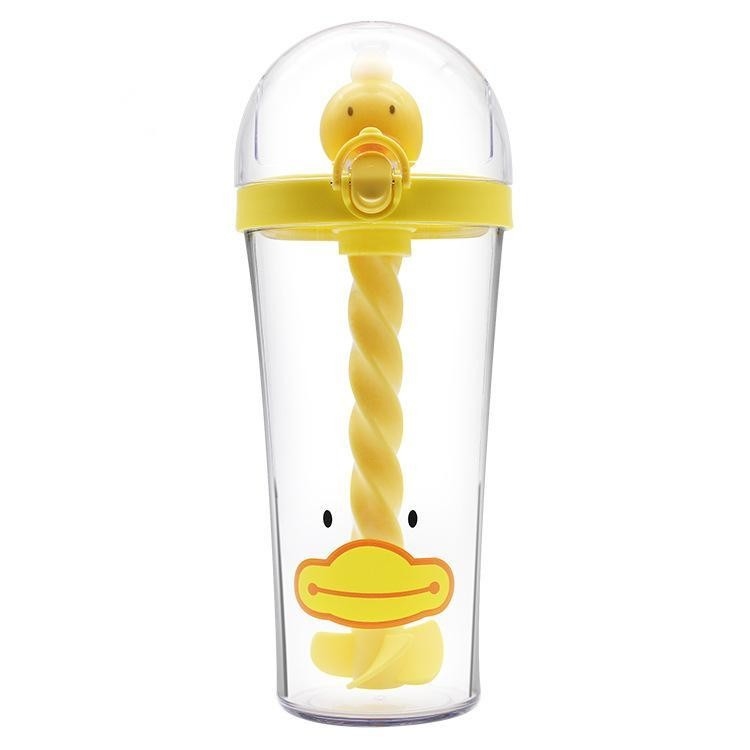 2 graphiques couleur Petit canard jaune tasse de paille cadeau parfait pour les clients de l'agence de voyages
