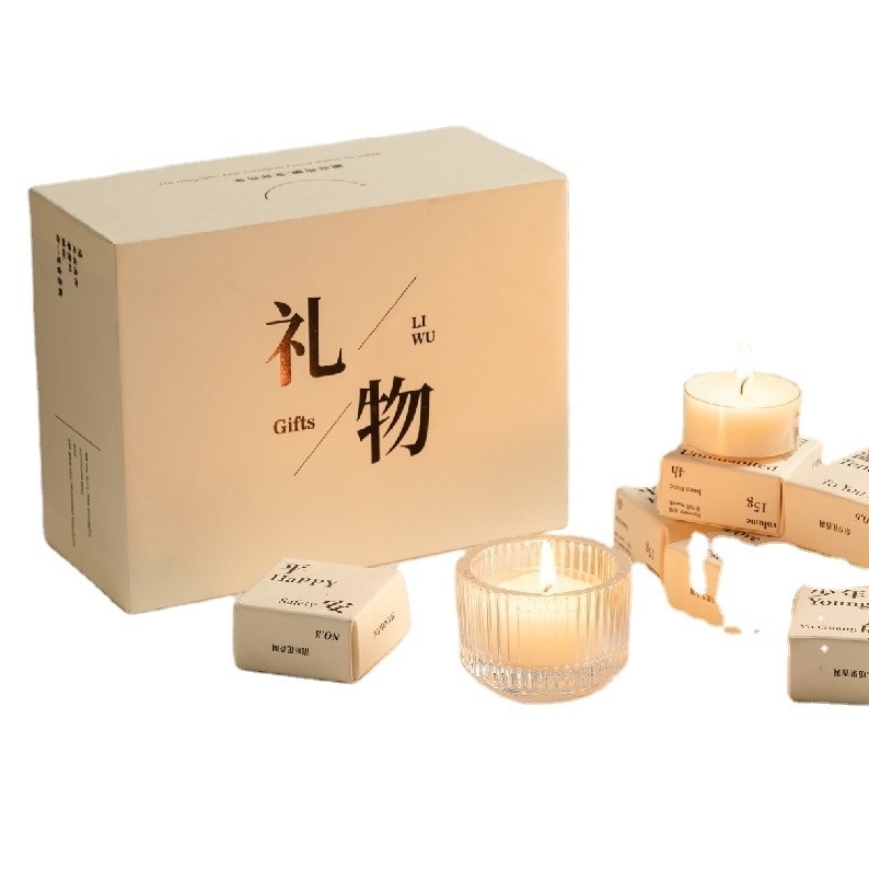 Agence de voyages cible bougie blanche d'aromathérapie boîte cadeau mini-bougies pour intérieur