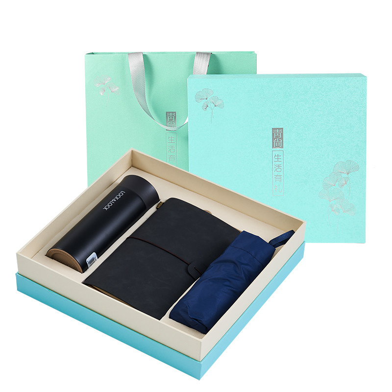365 jours Occasion Lock Zhixiang Business Set Thermos Mug UV Portable Parapluie Portable Carnet de notes Réunion Des cadeaux