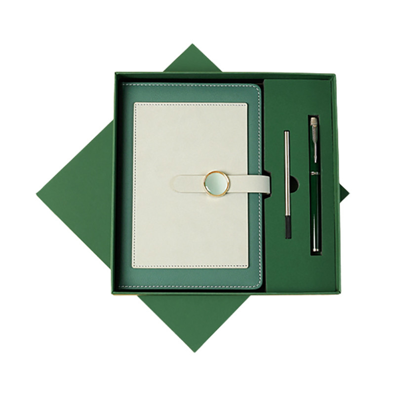 Cadeau de conférence haut de gamme Compagnon A5 Blocage des couleurs Carnet et stylo neutre en métal