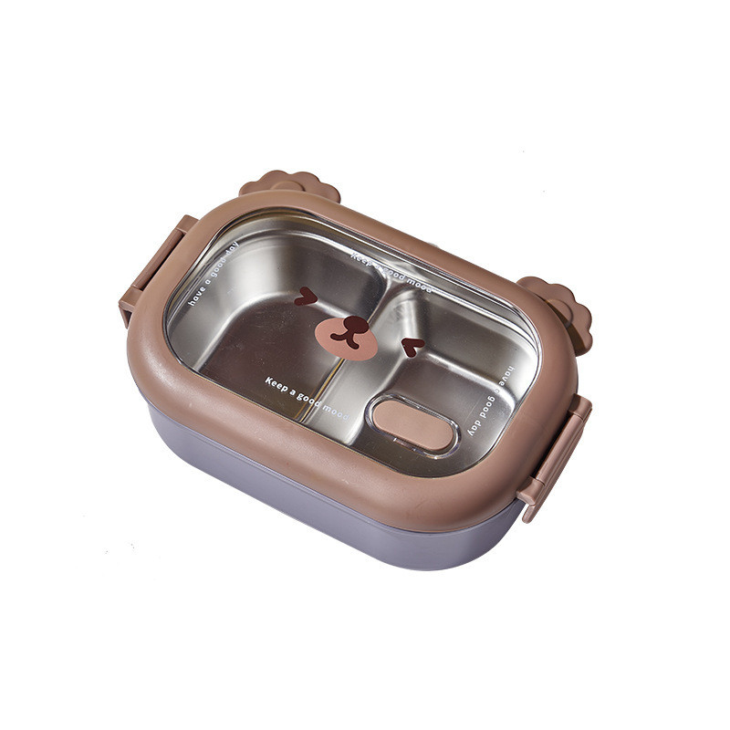 Boîte de déjeuner isolée en acier inoxydable pour la fête des enfants cadeau 2 impression graphique couleur