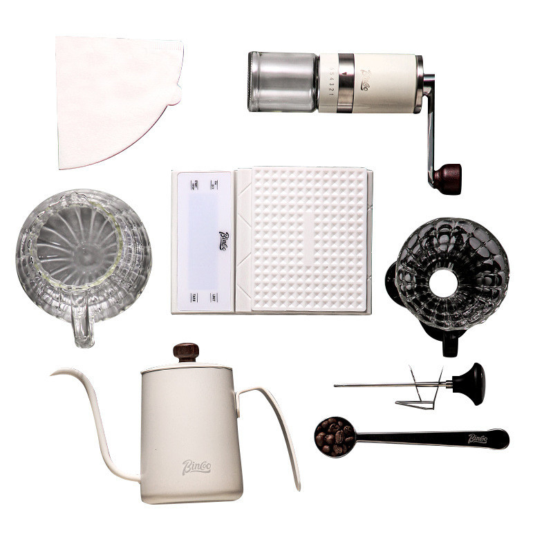 Neuf pièces Outdoor Hand Brewed Coffee Set Taille personnalisée et couleur pour les cadeaux de l'entreprise