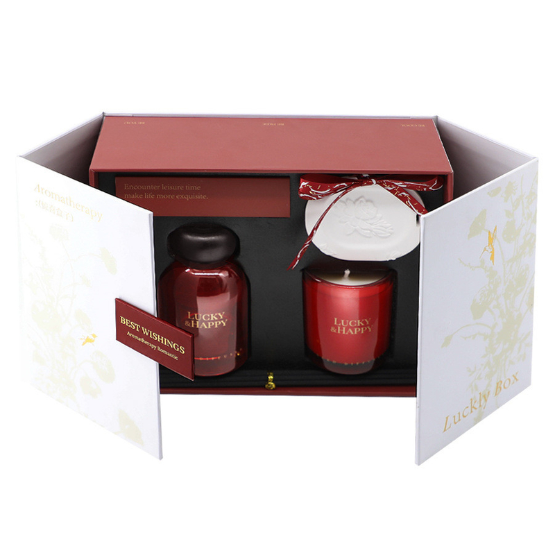 Impression à écran de soie Aromathérapie à l'intérieur Pendentif pour l'année Aromathérapie bougie ensemble cadeau