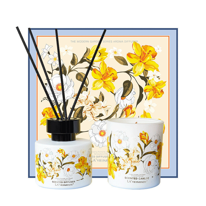 Logo du client Boîte cadeau aromathérapie ensemble bougie d'huile essentielle pour les femmes Souvenirs cadeaux