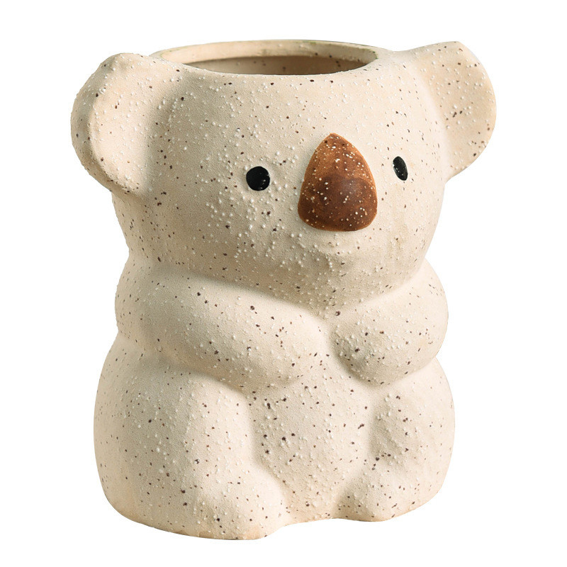 Journée du Père Créatif de style européen dessin animé d'animal céramique pot de fleurs décoration cadeau